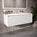 Scanalato Single Drawer Vanity Unit With Beyondstone Double Basin - Pure White 1200mm