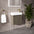 Scanalato Single Door Vanity Unit With Beyondstone Basin - Soft Taupe 450mm