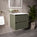Scanalato Double Drawer Vanity Unit  With Beyondstone Basin - Pistachio 600mm