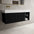 Scanalato Single Drawer Vanity Unit With Open Storage Space And Beyondstone BLOC Basin - Pure Black 1200mm
