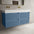 Scanalato Four Drawer Vanity Unit With Beyondstone BLOC Double Basin - Soft Blue 1200mm