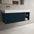Scanalato Single Drawer Vanity Unit With Open Storage Space And Beyondstone BLOC Basin - Midnight Blue 1200mm