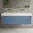 Scanalato Double Drawer Vanity Unit With Beyondstone BLOC Double Basin - Soft Blue 1400mm