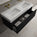 Scanalato Single Drawer Vanity Unit With Beyondstone BLOC Double Basin - Pure Black 1200mm