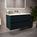 Scanalato Double Drawer Vanity Unit  With Beyondstone Basin - Midnight Blue 1000mm