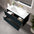 Scanalato Double Drawer Vanity Unit  With Beyondstone Basin - Midnight Blue 1000mm