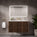 Scanalato Double Drawer Vanity Unit  With Beyondstone Basin - Walnut 1000mm