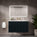 Scanalato Double Drawer Vanity Unit  With Beyondstone Basin - Midnight Blue 1000mm