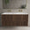 Scanalato Four Drawer Vanity Unit With Beyondstone Double Basin - Walnut 1200mm