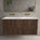Scanalato Four Drawer Vanity Unit With Beyondstone Double Basin - Walnut 1200mm