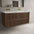 Scanalato Four Drawer Vanity Unit With Beyondstone Double Basin - Walnut 1200mm
