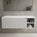 Scanalato Single Drawer Countertop Vanity Unit With Open Storage Space - Soft Grey 1200mm