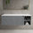 Scanalato Single Drawer Countertop Vanity Unit With Open Storage Space - Dove Grey 1200mm