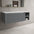 Scanalato Single Drawer Countertop Vanity Unit With Open Storage Space - Dove Grey 1200mm
