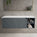 Scanalato Single Drawer Countertop Vanity Unit With Open Storage Space - Slate Grey 1200mm