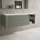 Scanalato Single Drawer Countertop Vanity Unit With Open Storage Space - Pistachio 1200mm