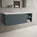 Scanalato Single Drawer Countertop Vanity Unit With Open Storage Space - Anthracite 1200mm