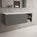 Scanalato Single Drawer Countertop Vanity Unit With Open Storage Space - Rich Taupe 1200mm