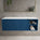 Scanalato Single Drawer Countertop Vanity Unit With Open Storage Space - Ocean Blue 1200mm