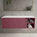 Scanalato Single Drawer Countertop Vanity Unit With Open Storage Space - Mineral Red 1200mm
