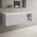 Scanalato Single Drawer Countertop Vanity Unit With Open Storage Space - Soft Violet 1200mm