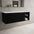 Scanalato Single Drawer Countertop Vanity Unit With Open Storage Space - Pure Black 1200mm