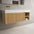 Scanalato Single Drawer Vanity Unit With Open Storage Space And Beyondstone BLOC Basin - Oak 1200mm