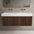 Scanalato Single Drawer Vanity Unit With Beyondstone BLOC Double Basin - Walnut 1200mm