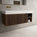 Scanalato Single Drawer Vanity Unit With Open Storage Space And Beyondstone BLOC Basin - Walnut 1200mm
