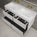 Scanalato Four Drawer Vanity Unit With Beyondstone BLOC Double Basin - Pure White 1200mm