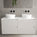 Scanalato Four Drawer Countertop Vanity Unit - Pure White 1200mm