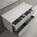 Scanalato Four Drawer Countertop Vanity Unit - Soft Grey 1200mm