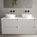 Scanalato Four Drawer Countertop Vanity Unit - Soft Grey 1200mm