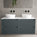 Scanalato Four Drawer Countertop Vanity Unit - Slate Grey 1200mm