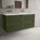 Scanalato Four Drawer Vanity Unit With Beyondstone Double Basin - Seaweed 1200mm