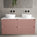 Scanalato Four Drawer Countertop Vanity Unit - Dusky Pink 1200mm
