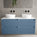 Scanalato Four Drawer Countertop Vanity Unit - Soft Blue 1200mm