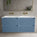 Scanalato Four Drawer Vanity Unit With Beyondstone Double Basin - Soft Blue 1200mm