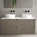 Scanalato Four Drawer Countertop Vanity Unit - Soft Taupe 1200mm