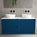 Scanalato Four Drawer Countertop Vanity Unit - Ocean Blue 1200mm