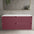 Scanalato Four Drawer Countertop Vanity Unit - Mineral Red 1200mm
