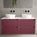 Scanalato Four Drawer Countertop Vanity Unit - Mineral Red 1200mm