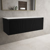 Scanalato Single Drawer Countertop Vanity Unit - Pure Black 1200mm image