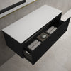 Scanalato Single Drawer Countertop Vanity Unit - Pure Black 1200mm image