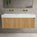 Scanalato Single Drawer Vanity Unit With Beyondstone BLOC Double Basin - Oak 1200mm