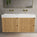 Scanalato Four Drawer Vanity Unit With Beyondstone BLOC Double Basin - Oak 1200mm