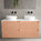 Scanalato Four Drawer Countertop Vanity Unit - Peach Fuzz 1200mm