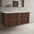 Scanalato Four Drawer Countertop Vanity Unit - Walnut 1200mm