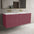 Scanalato Four Drawer Vanity Unit With Beyondstone Double Basin - Mineral Red 1400mm