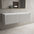 Scanalato Double Drawer Countertop Vanity Unit - Soft Grey 1400mm